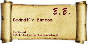Bodnár Bartos névjegykártya