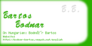 bartos bodnar business card